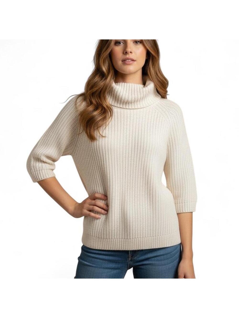 Gap Women's Cream Cow Neck Sweater